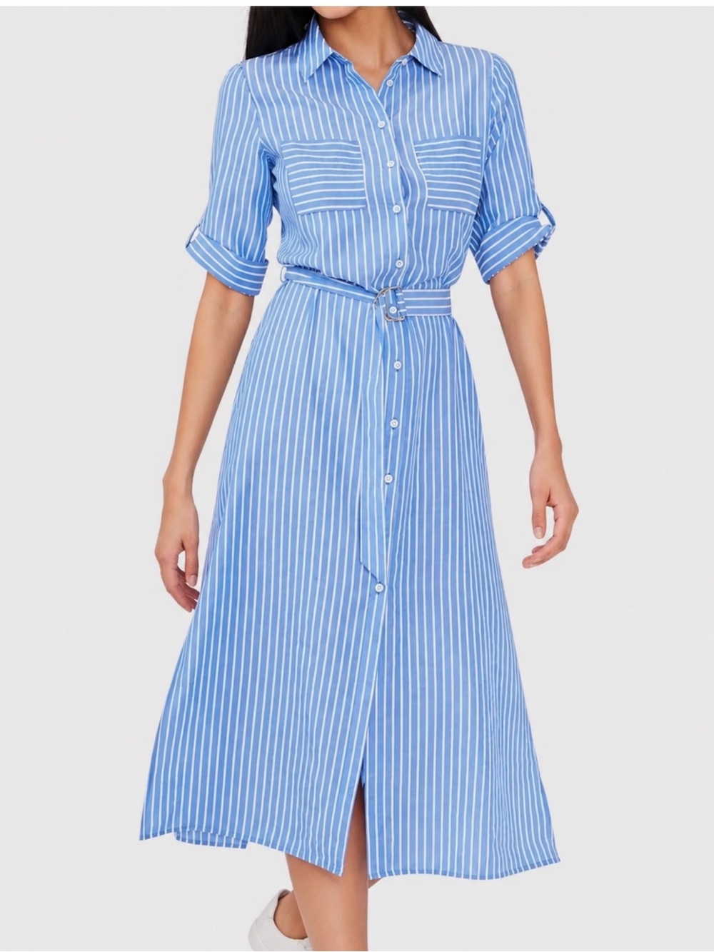 🌟CLEARANCE🌟 NWT Riley & Rae Women's Blue Belted Maxi Dress Size S